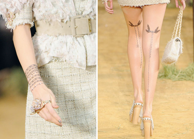  tattoos by Peter Philips, Global Creative Director for Chanel makeup.